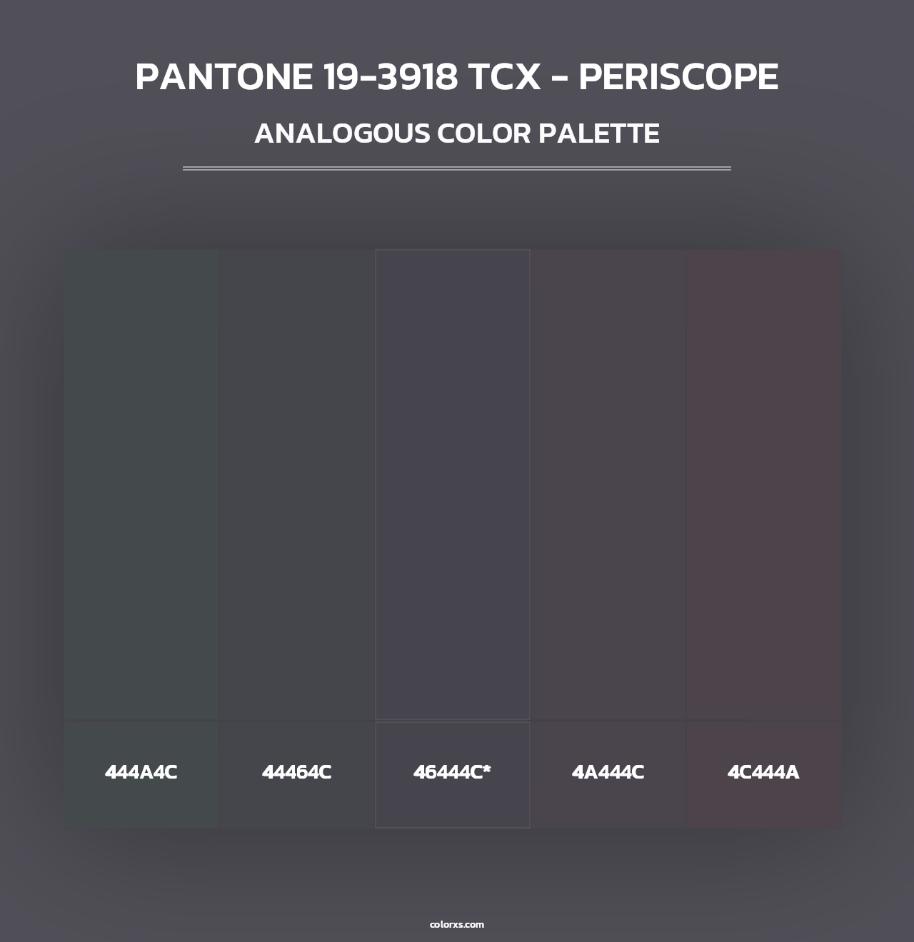 PANTONE 19-3918 TCX - Periscope - Analogous Color Palette