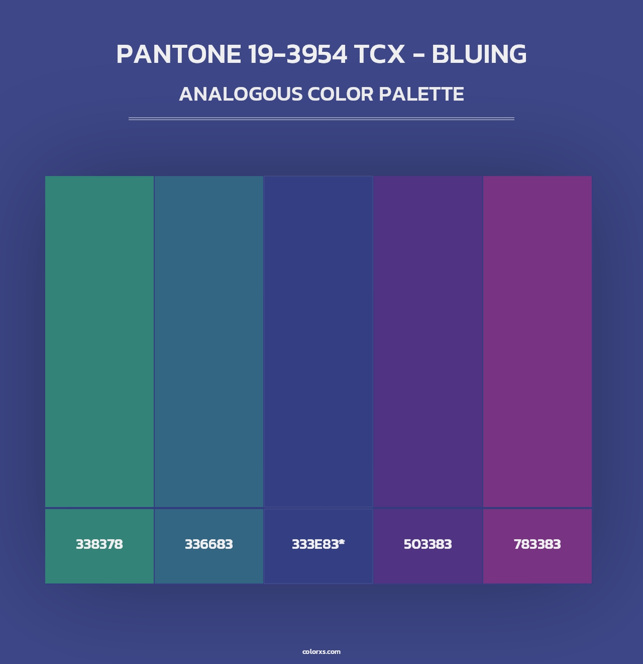 PANTONE 19-3954 TCX - Bluing - Analogous Color Palette