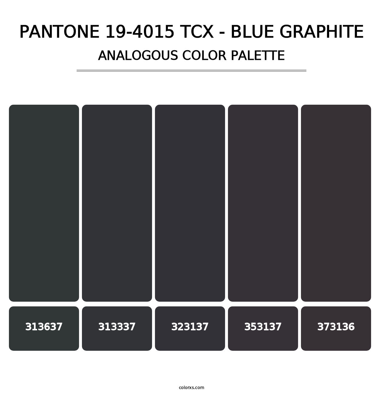 PANTONE 19-4015 TCX - Blue Graphite - Analogous Color Palette