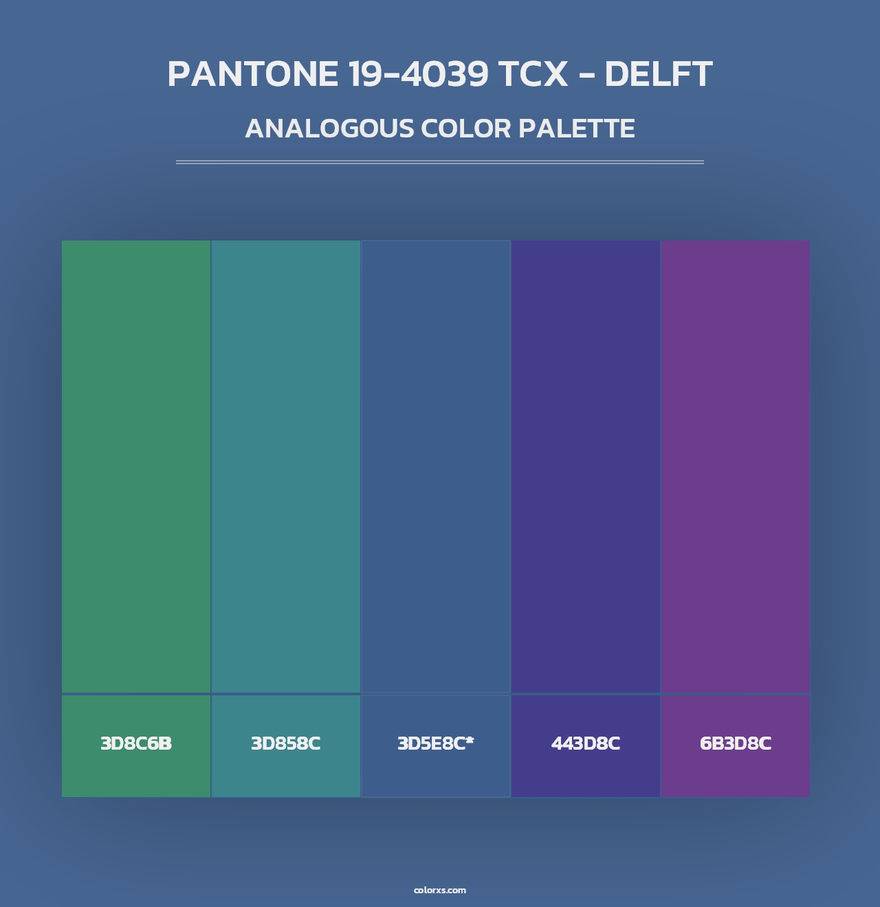 PANTONE 19-4039 TCX - Delft - Analogous Color Palette