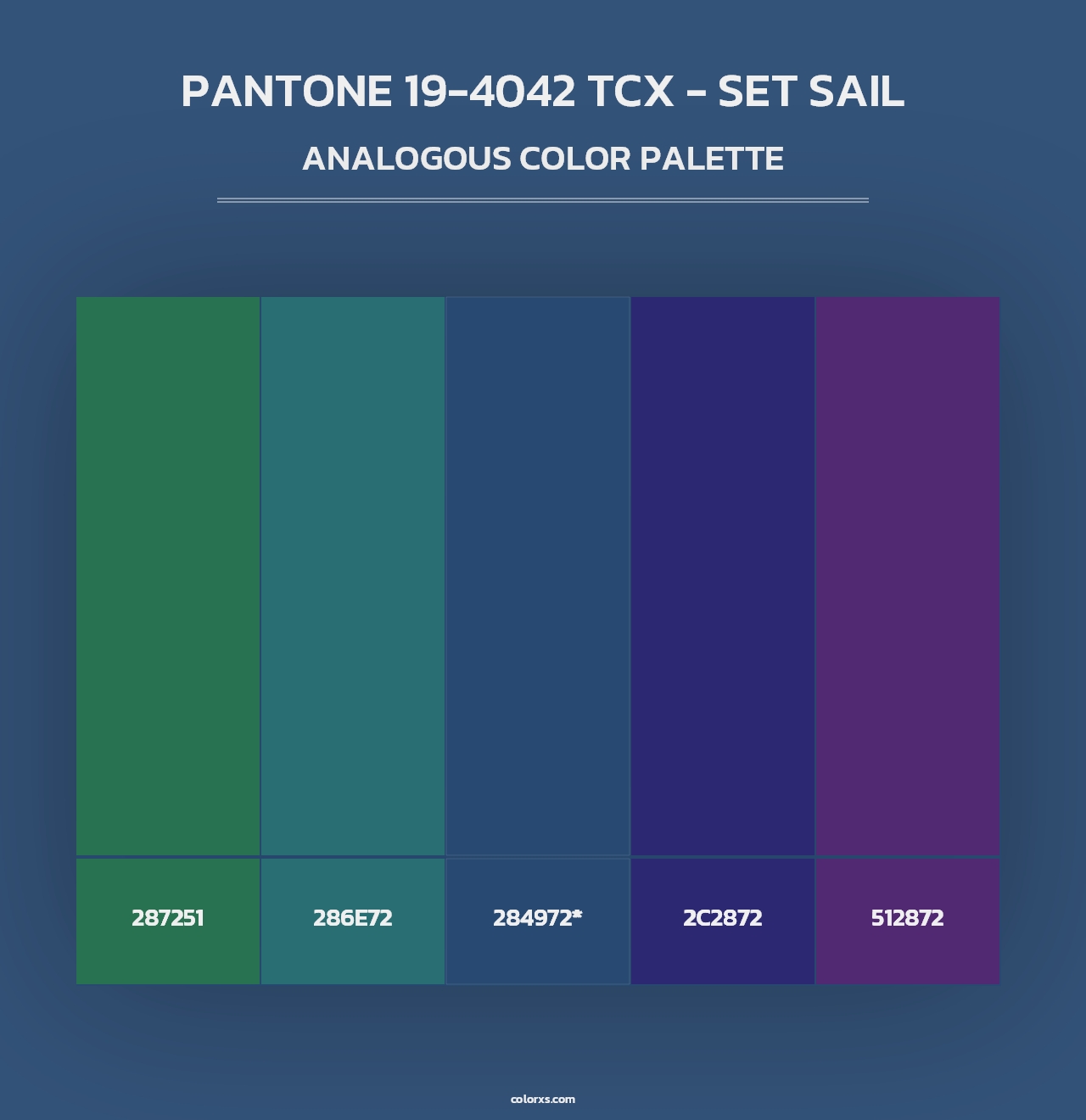 PANTONE 19-4042 TCX - Set Sail - Analogous Color Palette