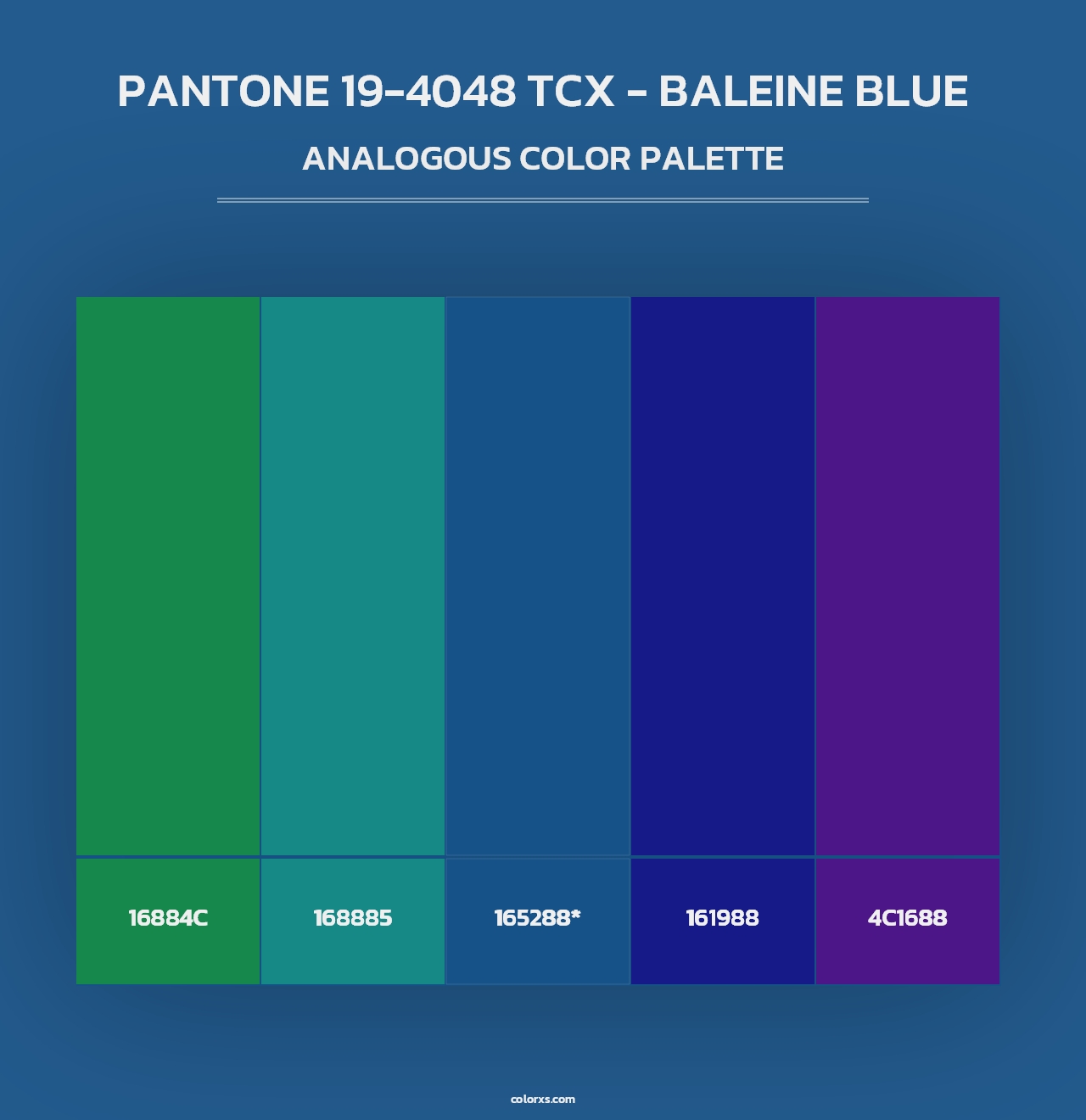 PANTONE 19-4048 TCX - Baleine Blue - Analogous Color Palette