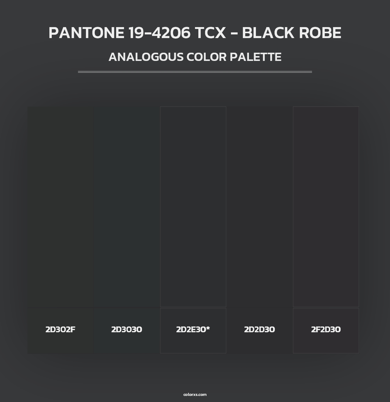 PANTONE 19-4206 TCX - Black Robe - Analogous Color Palette