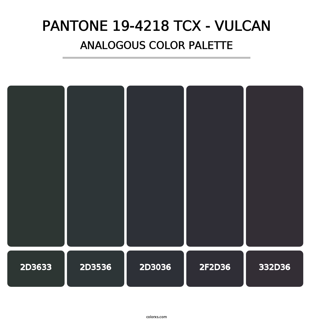 PANTONE 19-4218 TCX - Vulcan - Analogous Color Palette