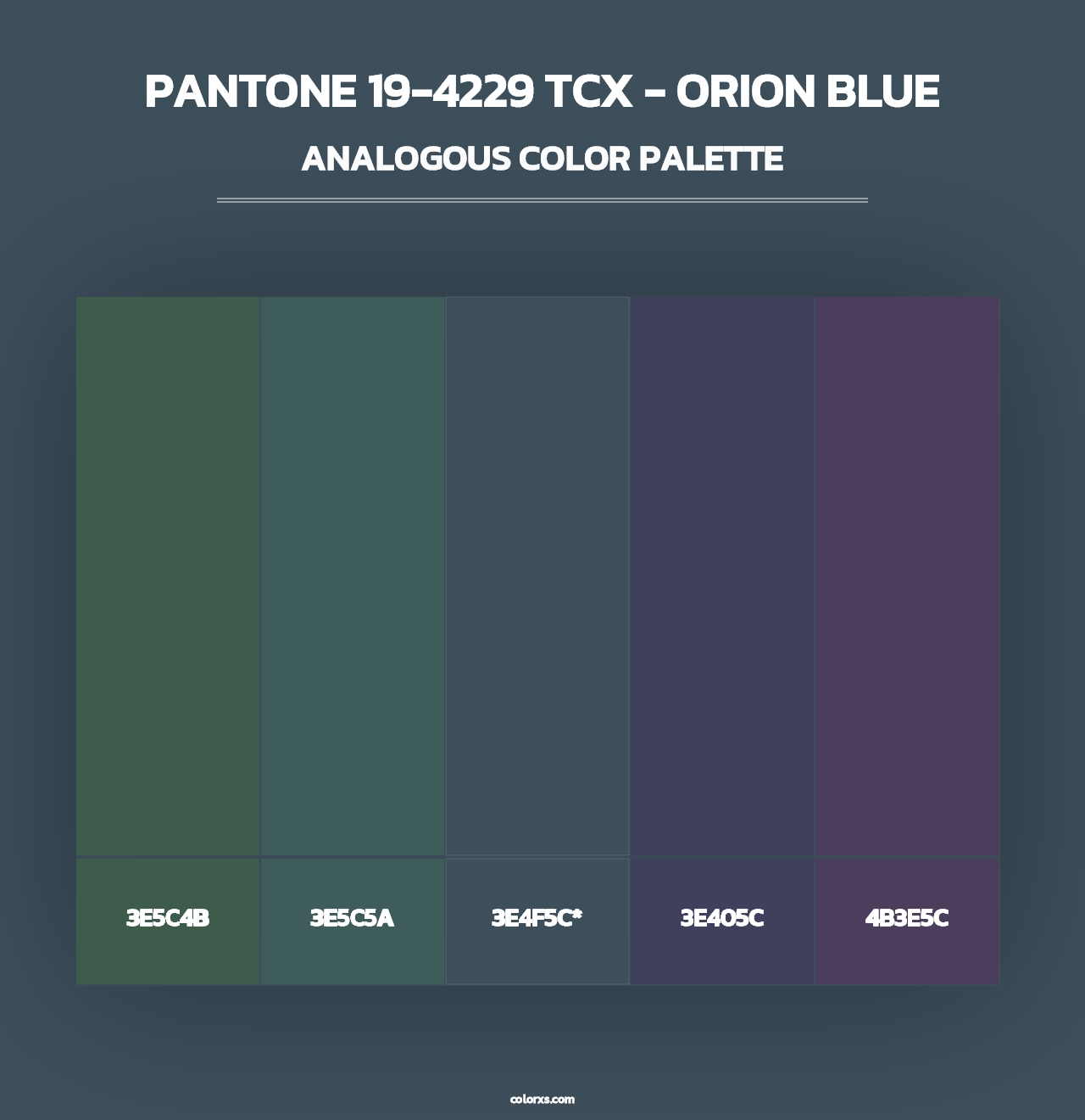 PANTONE 19-4229 TCX - Orion Blue - Analogous Color Palette