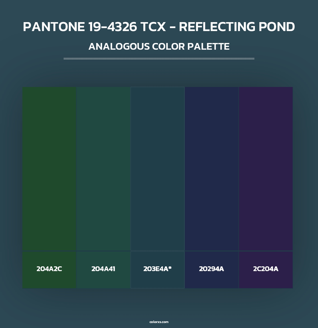 PANTONE 19-4326 TCX - Reflecting Pond - Analogous Color Palette