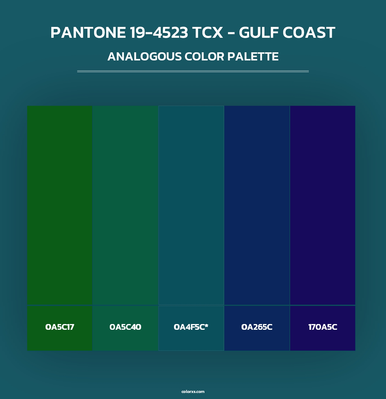 PANTONE 19-4523 TCX - Gulf Coast - Analogous Color Palette