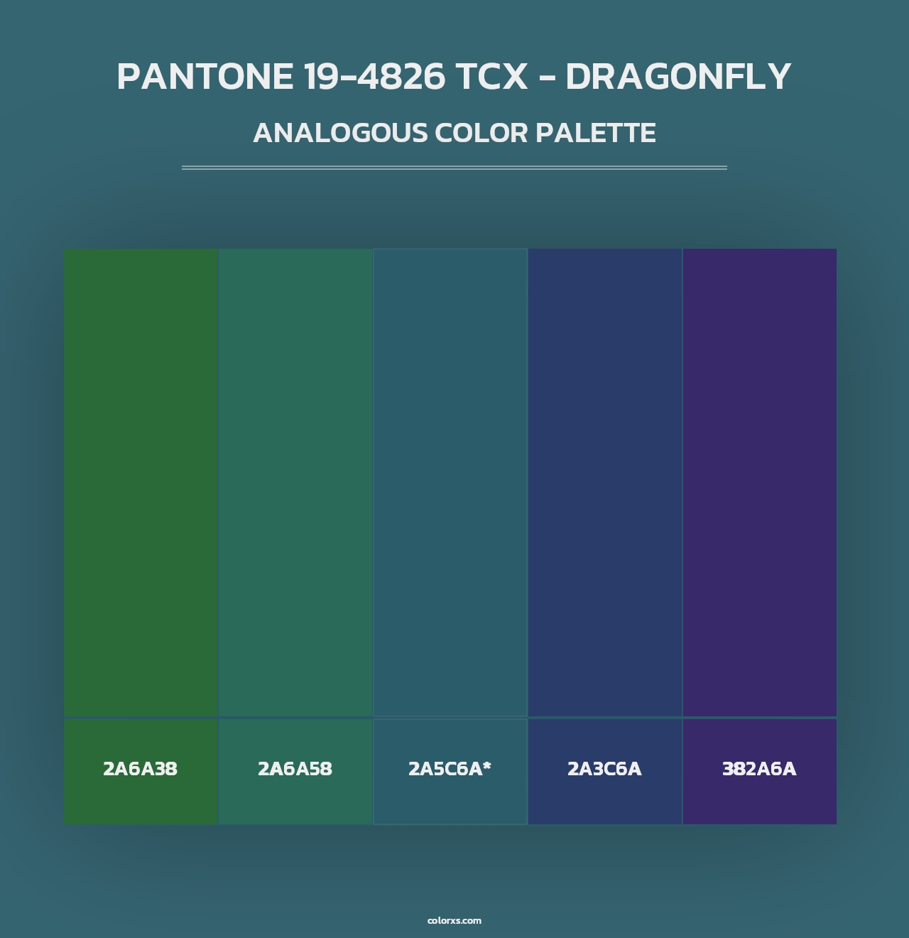 PANTONE 19-4826 TCX - Dragonfly - Analogous Color Palette