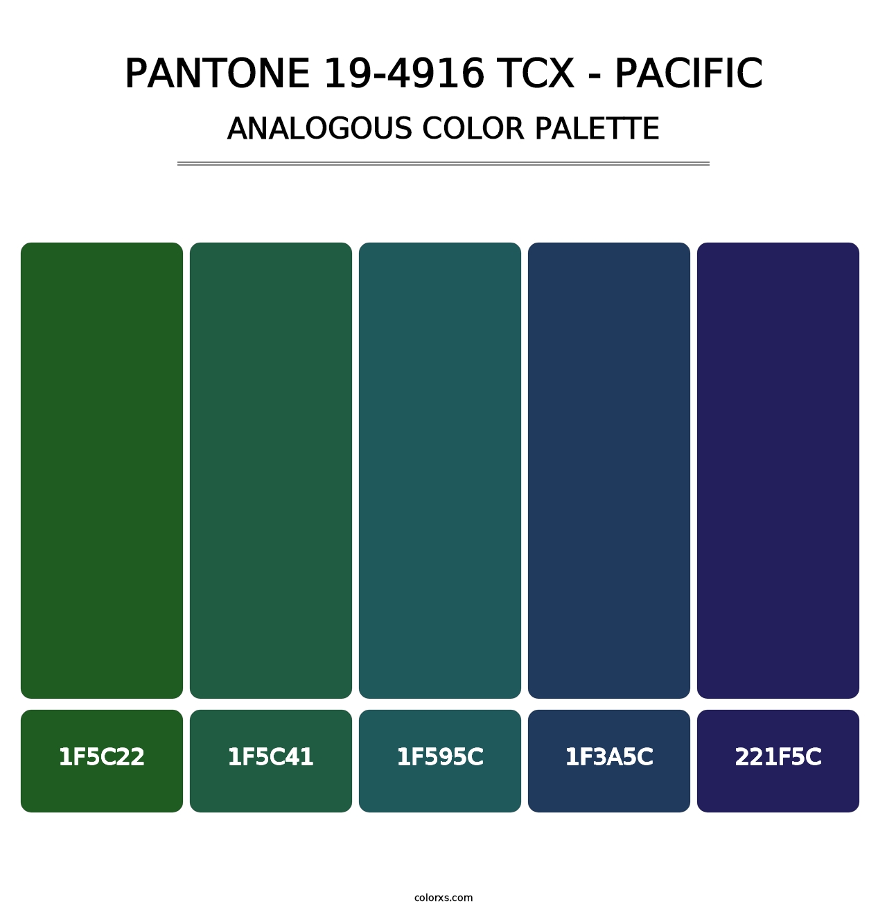 PANTONE 19-4916 TCX - Pacific - Analogous Color Palette