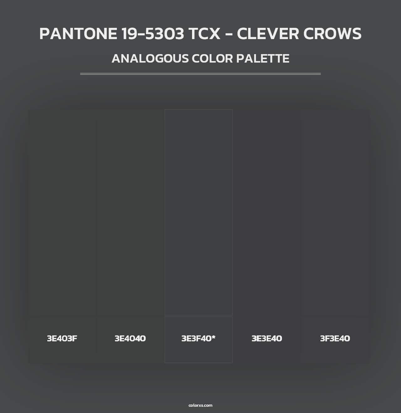 PANTONE 19-5303 TCX - Clever Crows - Analogous Color Palette