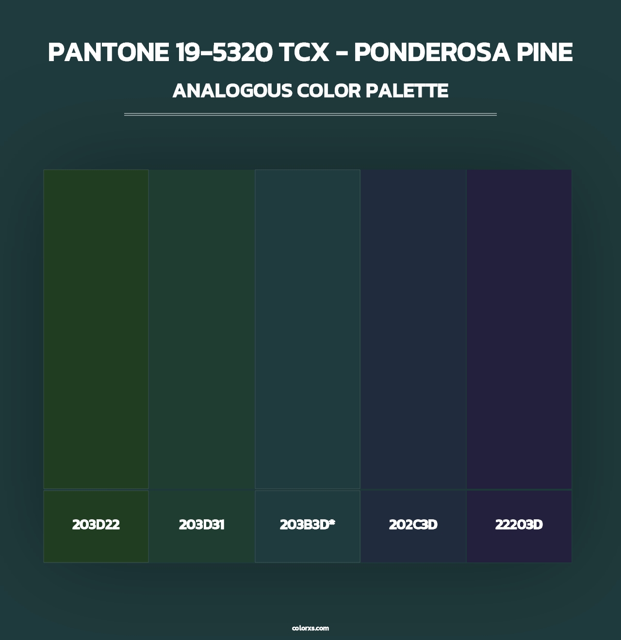 PANTONE 19-5320 TCX - Ponderosa Pine - Analogous Color Palette