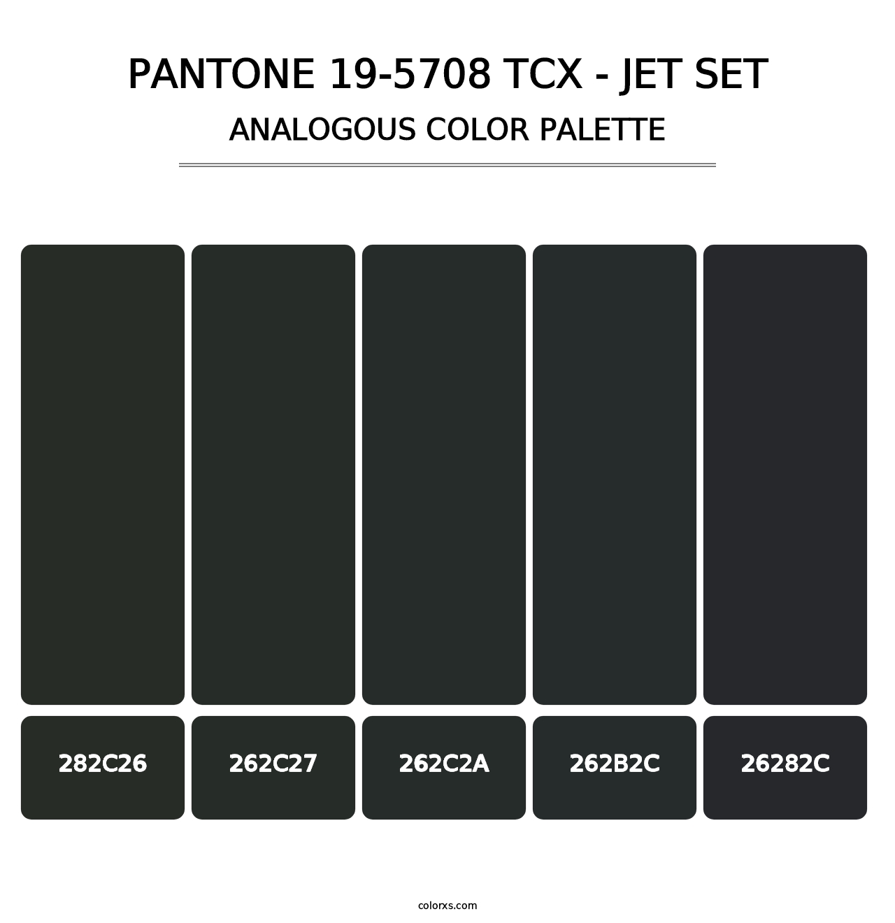 PANTONE 19-5708 TCX - Jet Set - Analogous Color Palette
