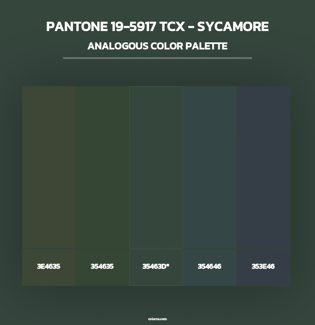PANTONE 19-5917 TCX - Sycamore - Analogous Color Palette