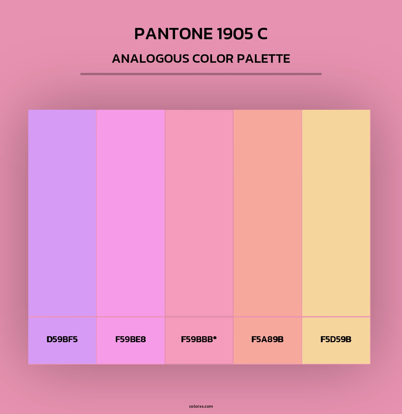 PANTONE 1905 C - Analogous Color Palette