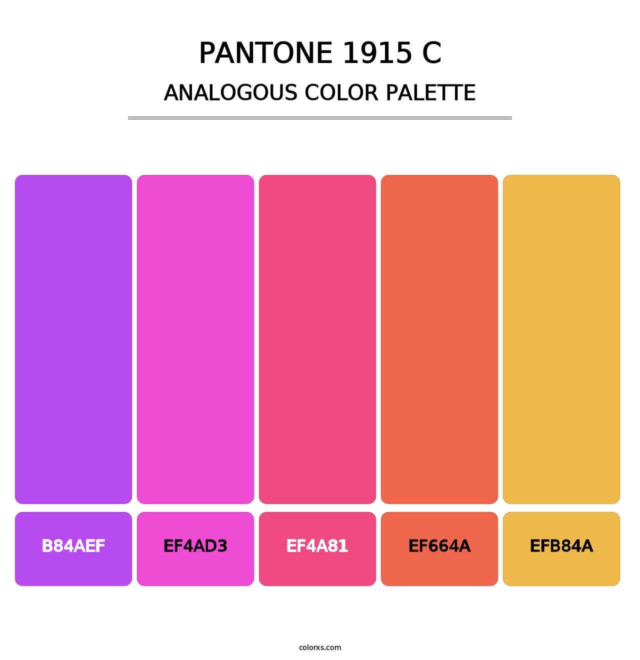 PANTONE 1915 C - Analogous Color Palette