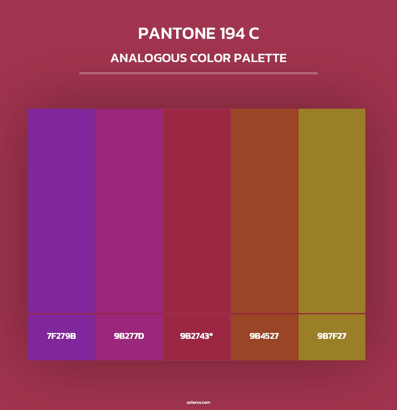 PANTONE 194 C - Analogous Color Palette