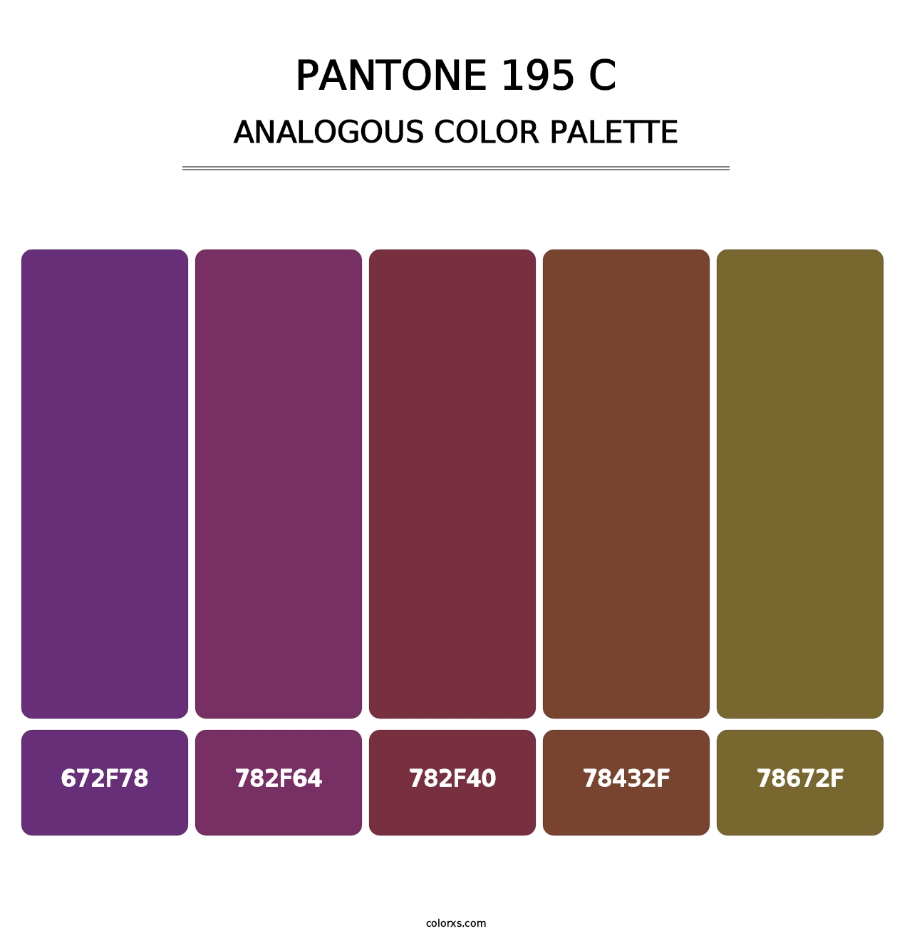 PANTONE 195 C - Analogous Color Palette