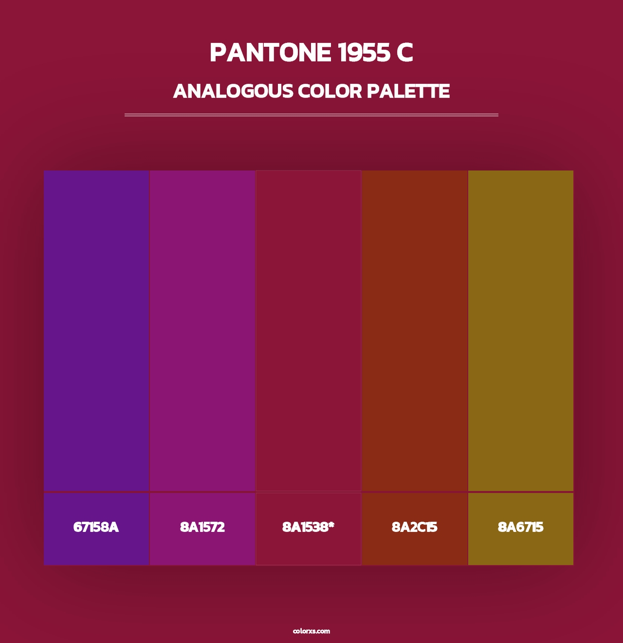 PANTONE 1955 C - Analogous Color Palette