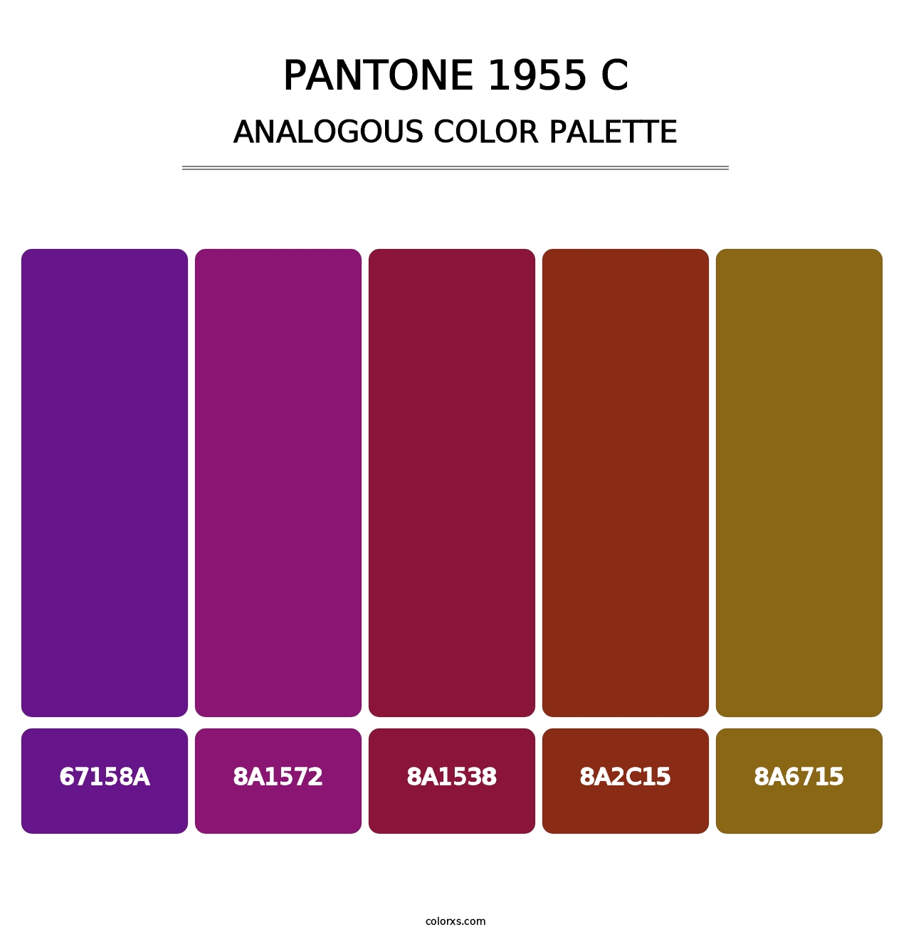 PANTONE 1955 C - Analogous Color Palette