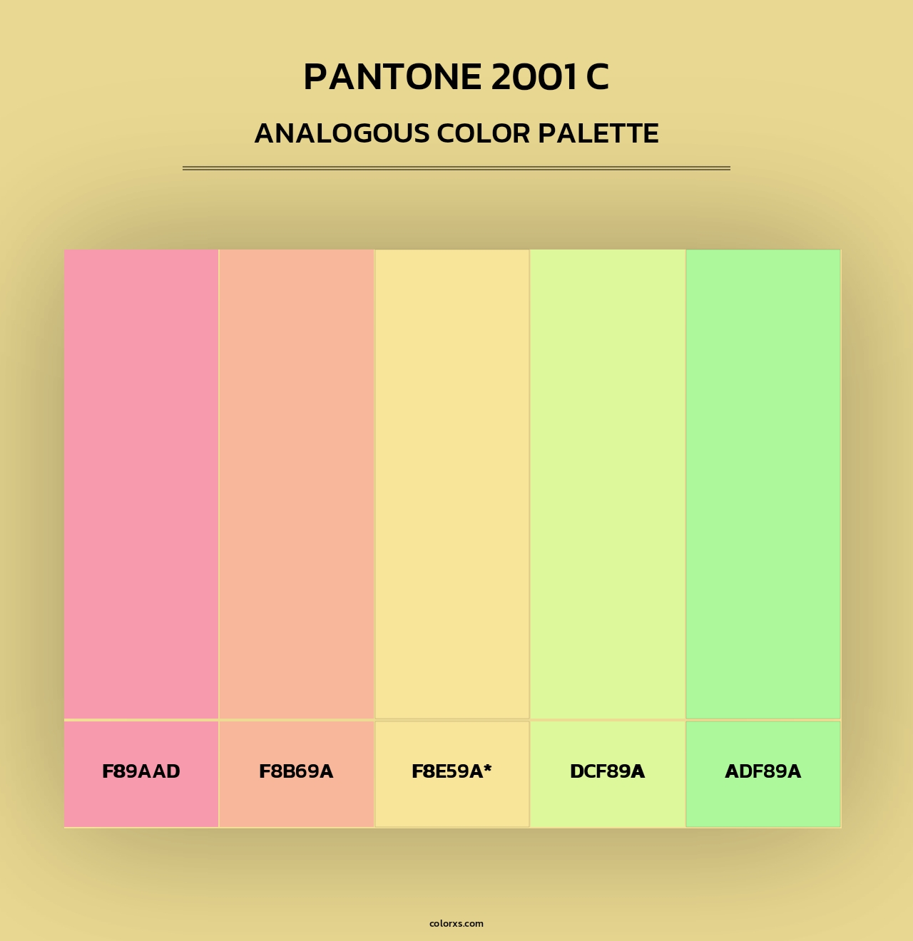 PANTONE 2001 C - Analogous Color Palette
