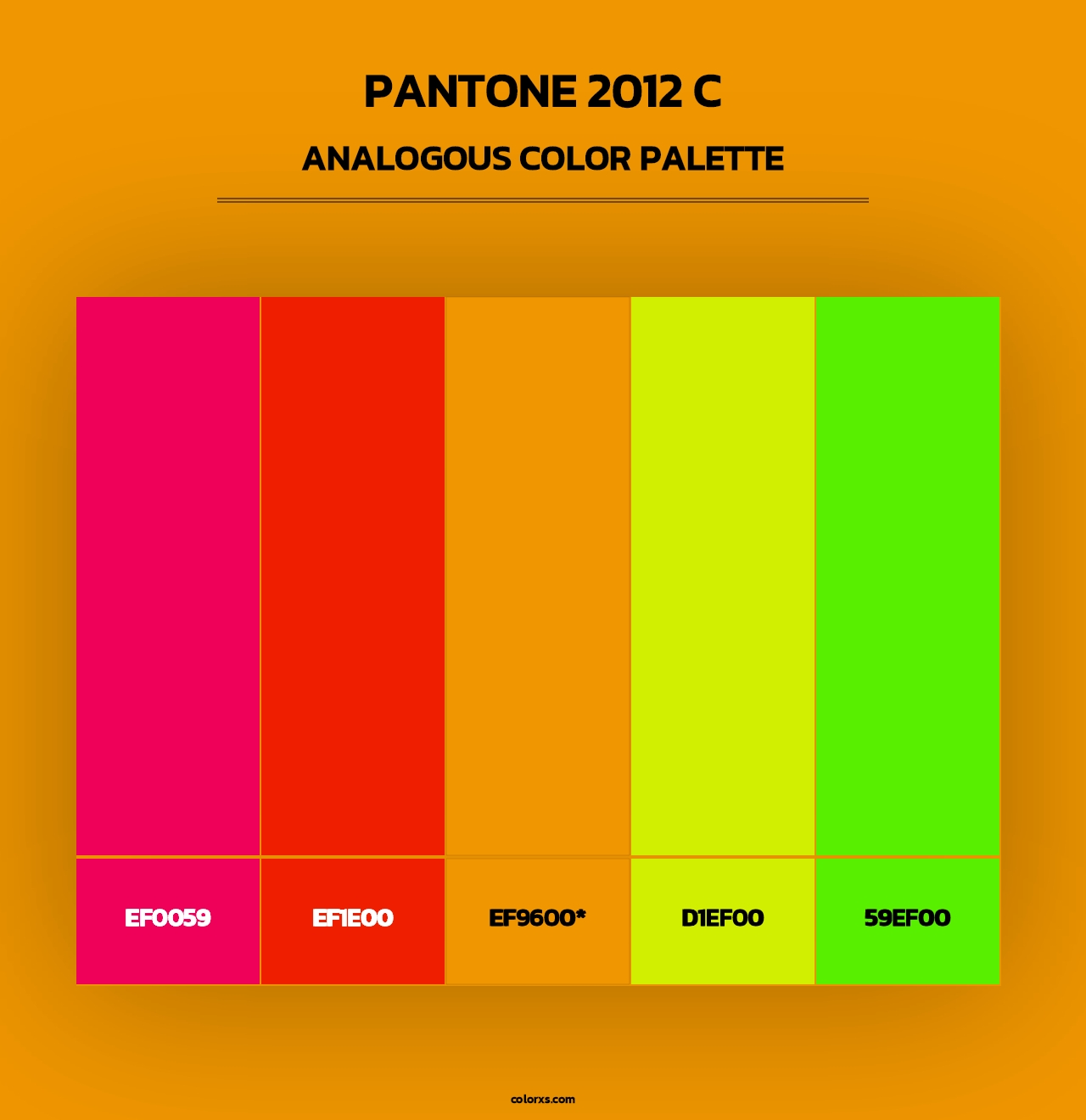 PANTONE 2012 C - Analogous Color Palette