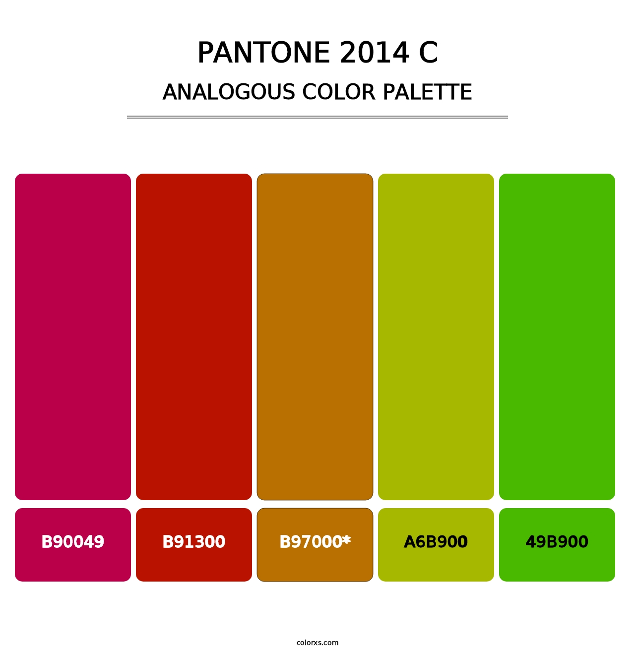 PANTONE 2014 C - Analogous Color Palette