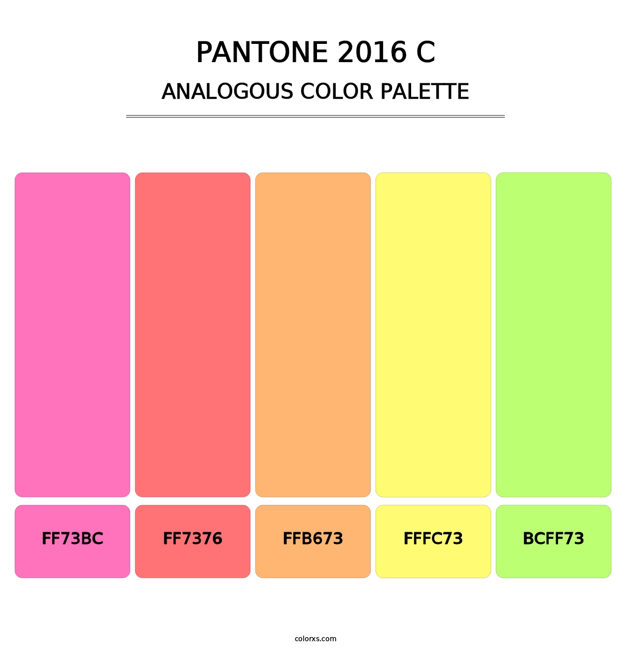 PANTONE 2016 C - Analogous Color Palette
