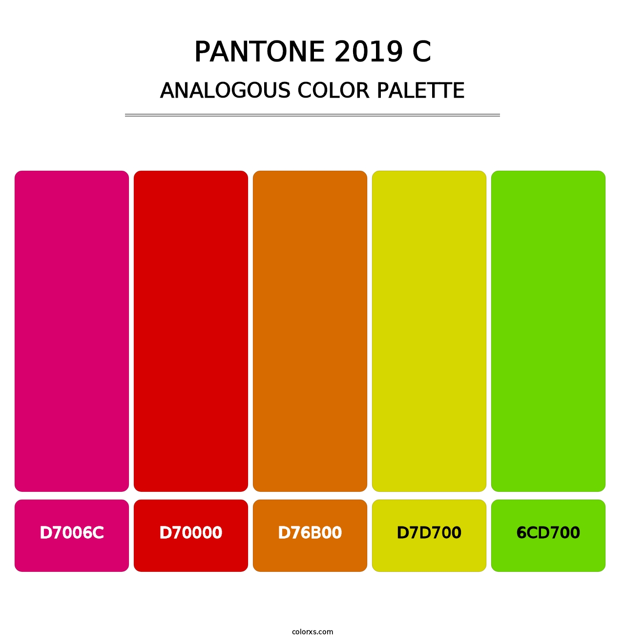 PANTONE 2019 C - Analogous Color Palette