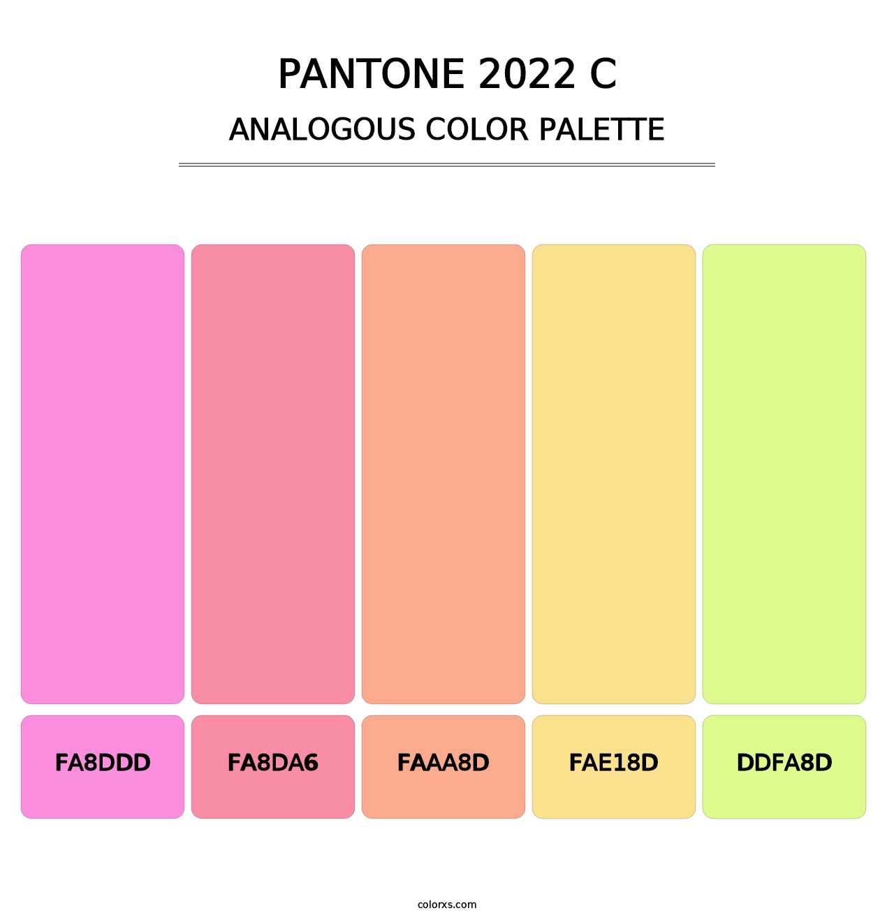 PANTONE 2022 C - Analogous Color Palette