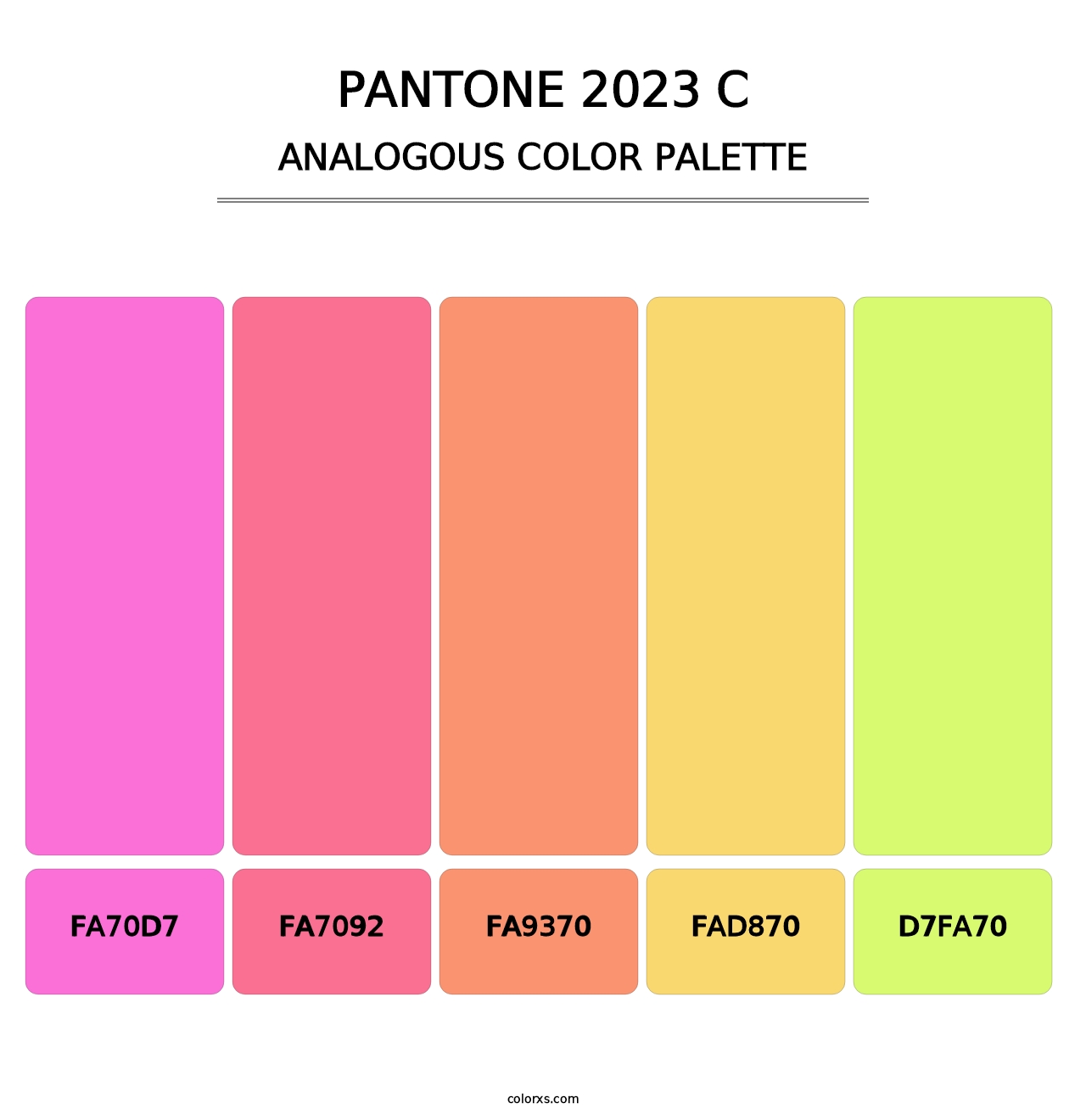 PANTONE 2023 C - Analogous Color Palette