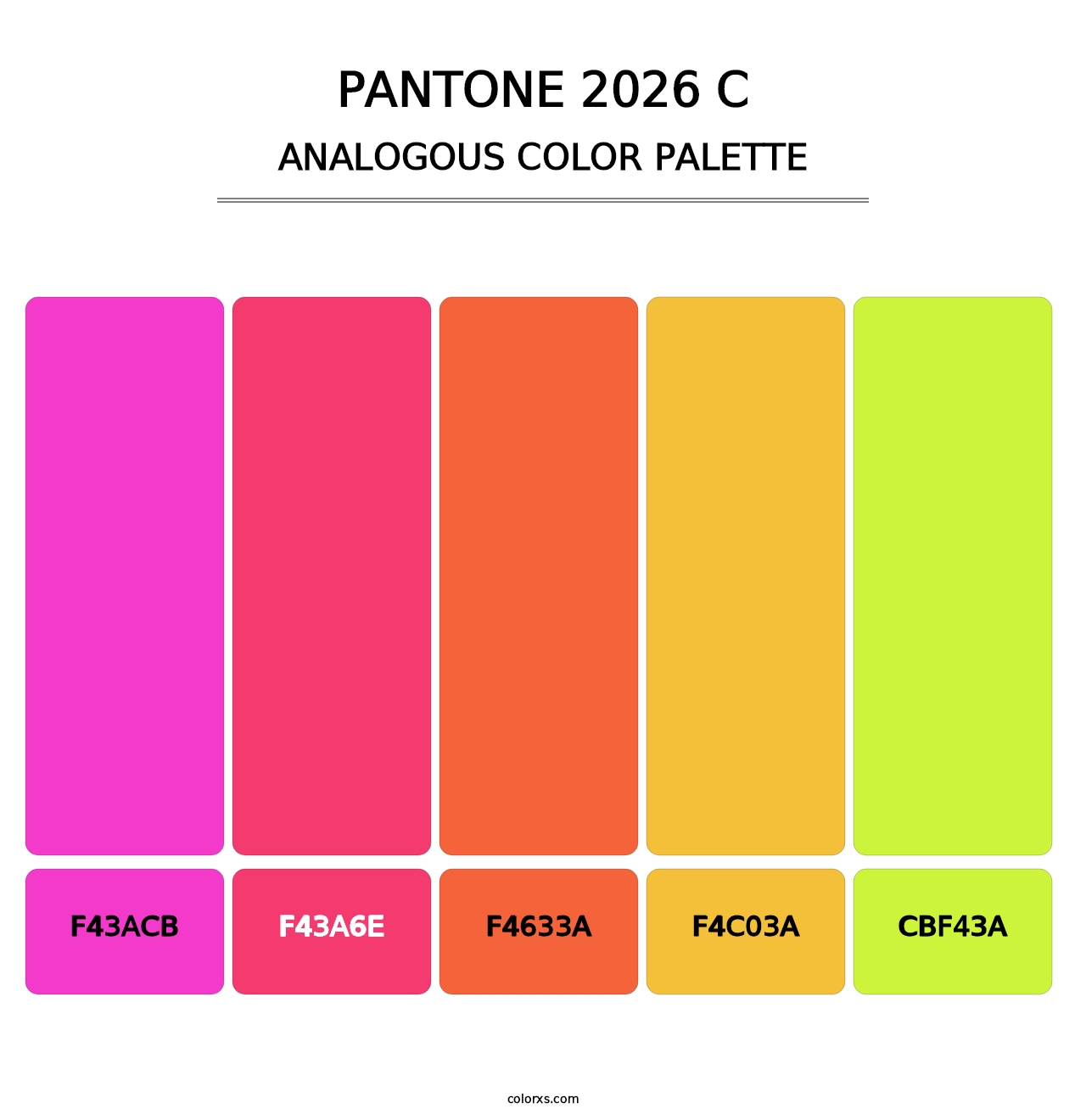 PANTONE 2026 C - Analogous Color Palette