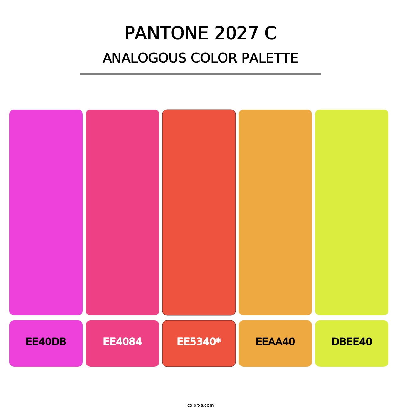 PANTONE 2027 C - Analogous Color Palette