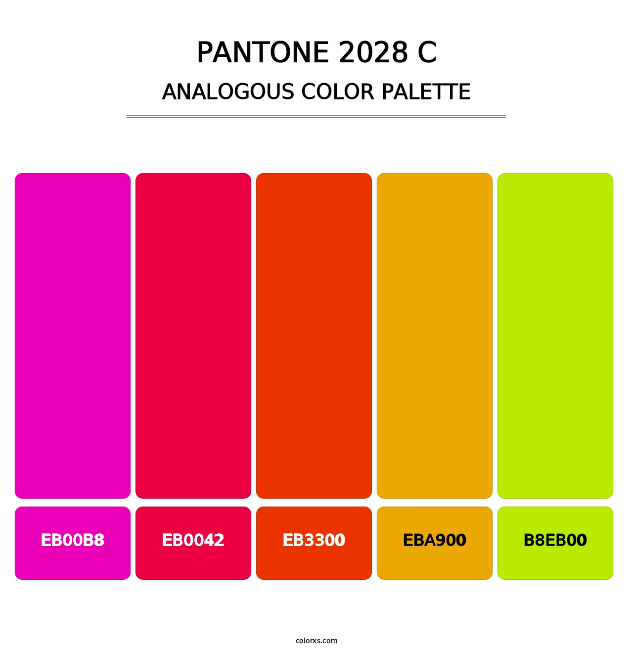 PANTONE 2028 C - Analogous Color Palette