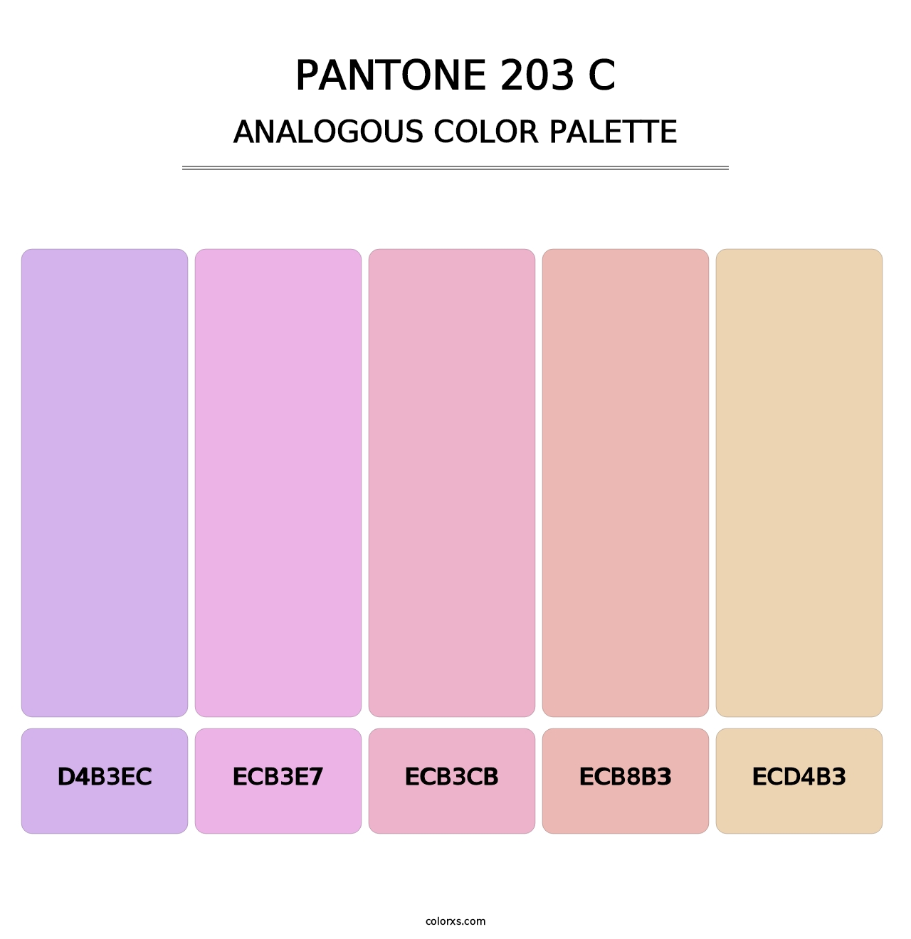PANTONE 203 C - Analogous Color Palette