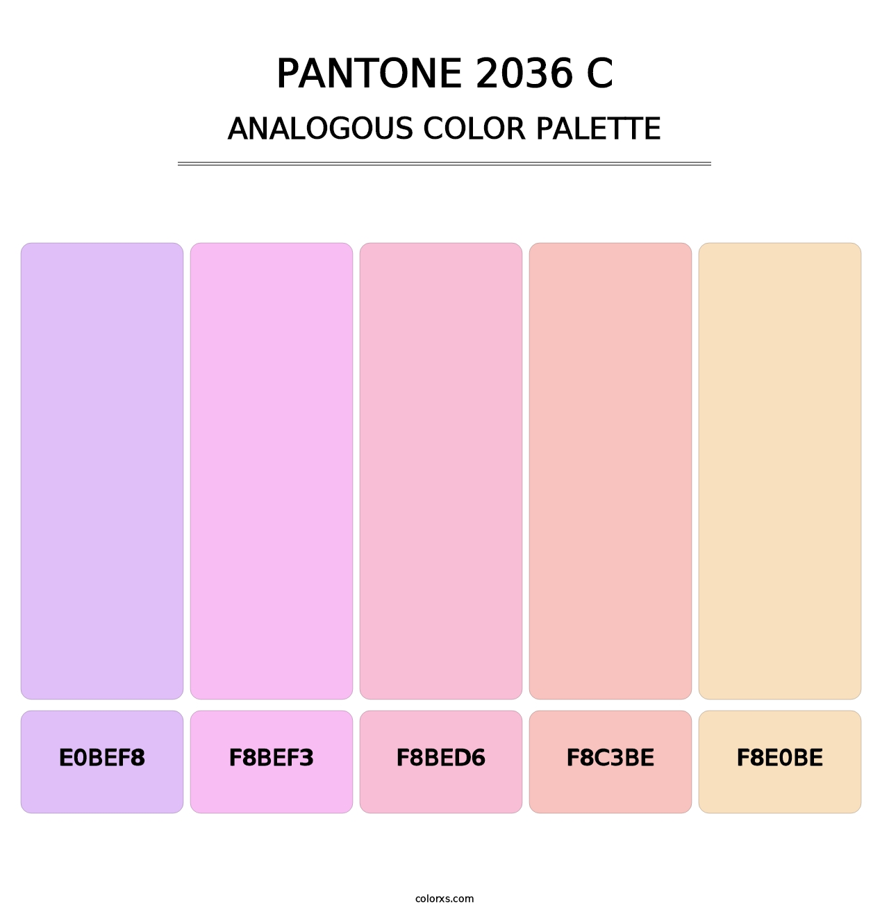 PANTONE 2036 C - Analogous Color Palette