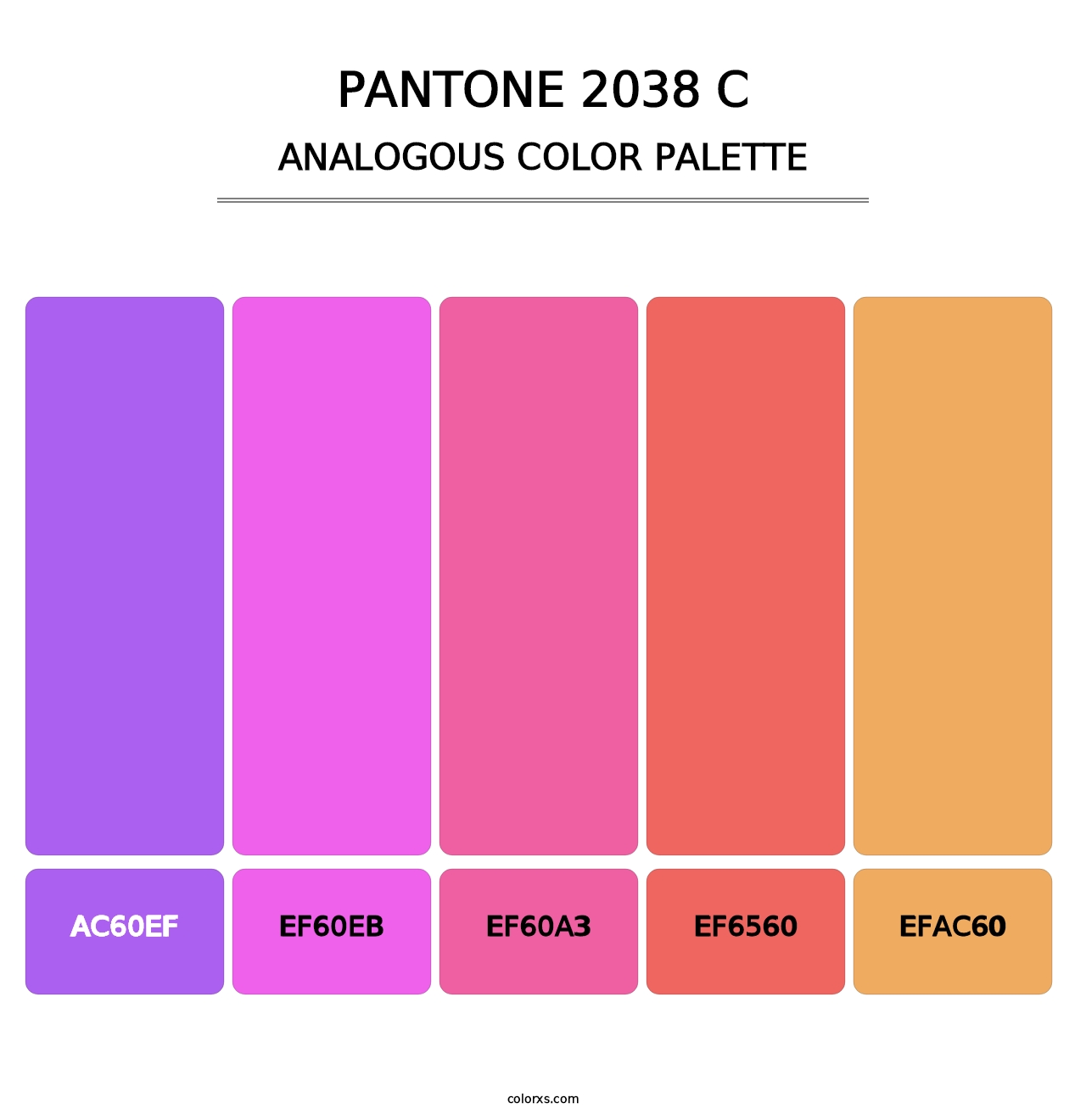 PANTONE 2038 C - Analogous Color Palette