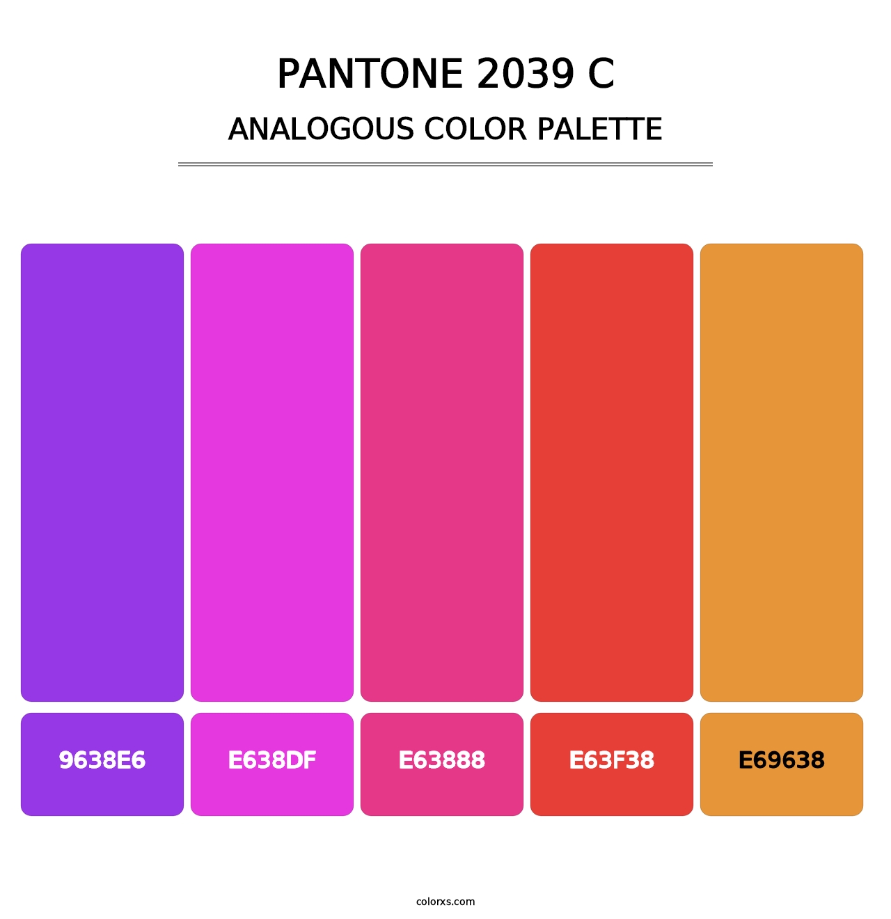 PANTONE 2039 C - Analogous Color Palette