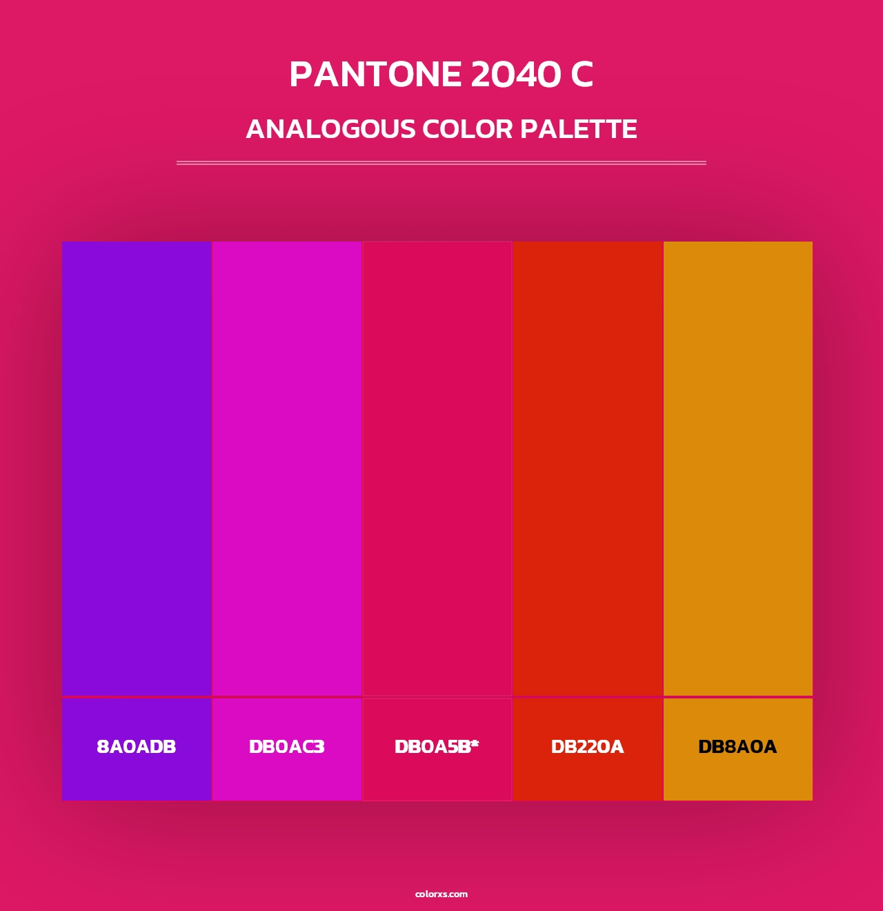 PANTONE 2040 C - Analogous Color Palette