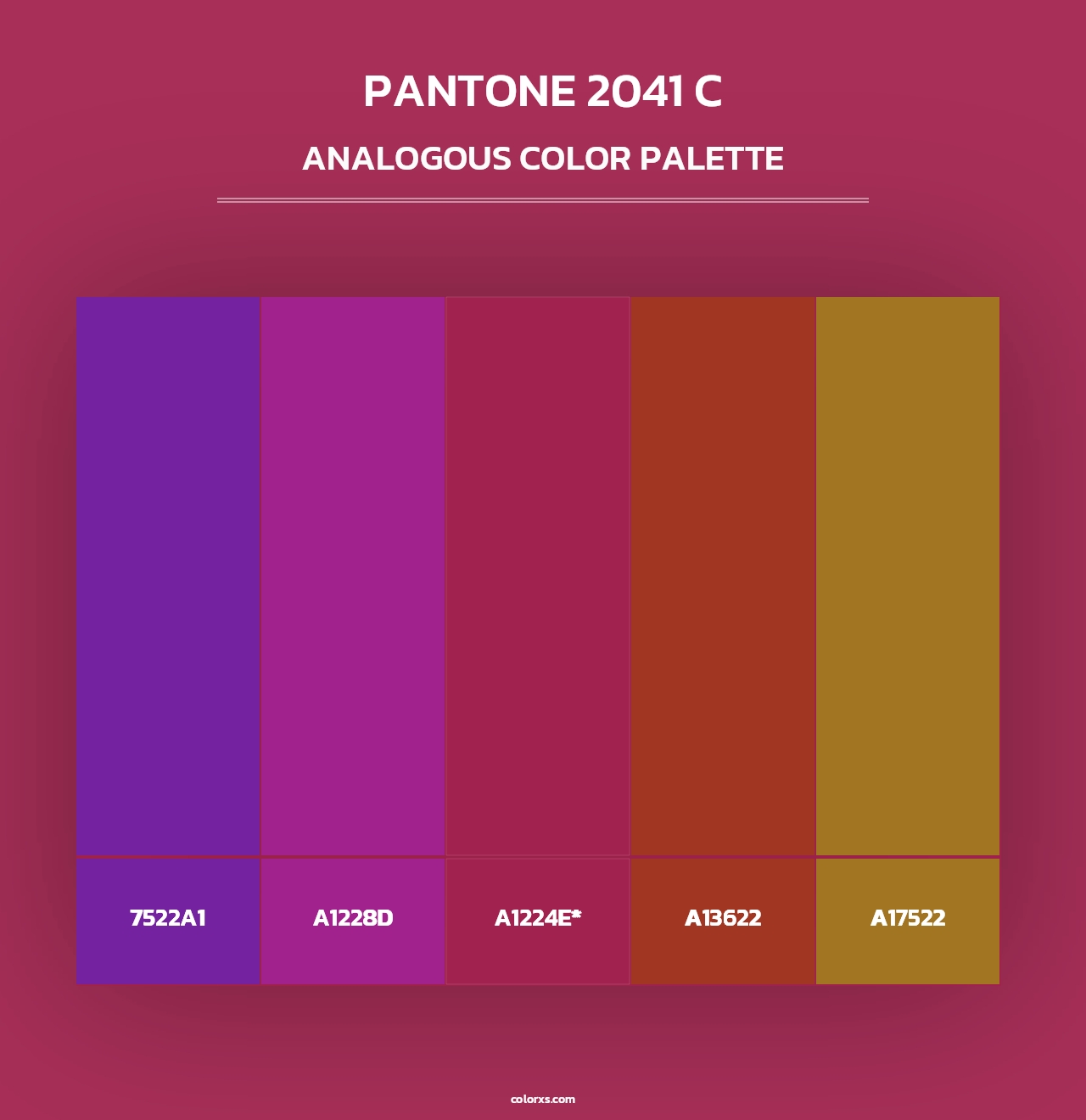 PANTONE 2041 C - Analogous Color Palette
