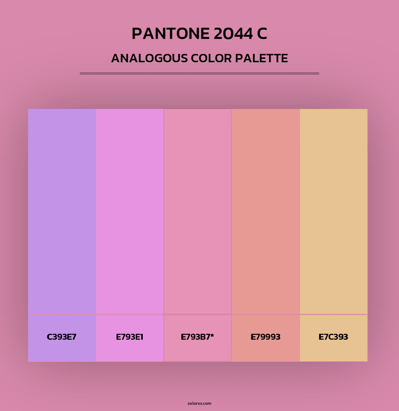PANTONE 2044 C - Analogous Color Palette