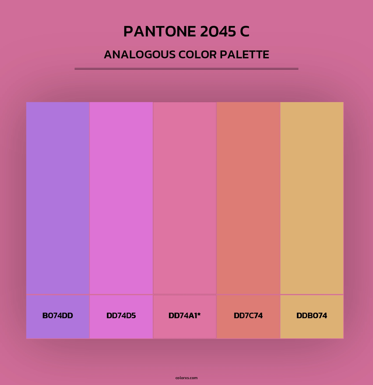 PANTONE 2045 C - Analogous Color Palette