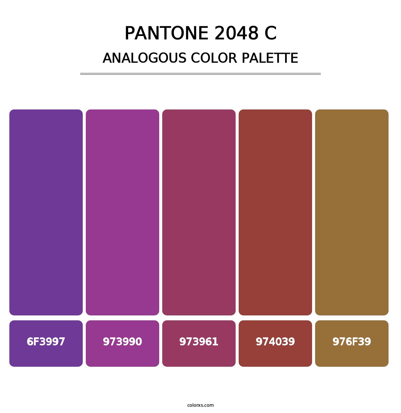 PANTONE 2048 C - Analogous Color Palette