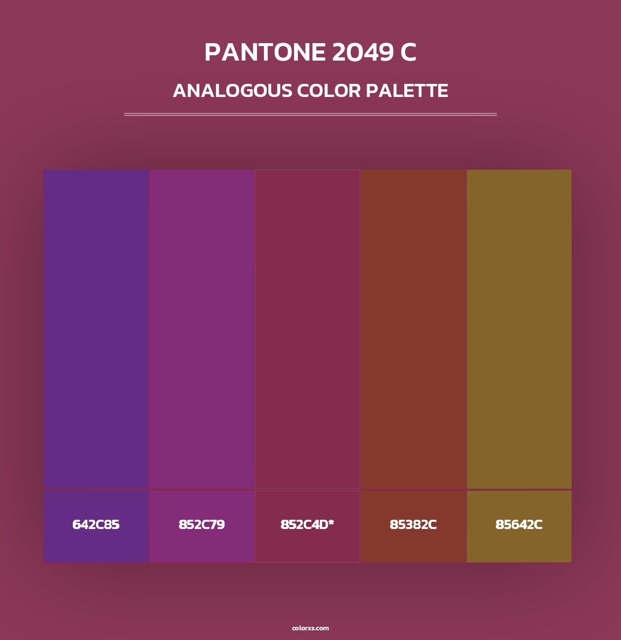 PANTONE 2049 C - Analogous Color Palette
