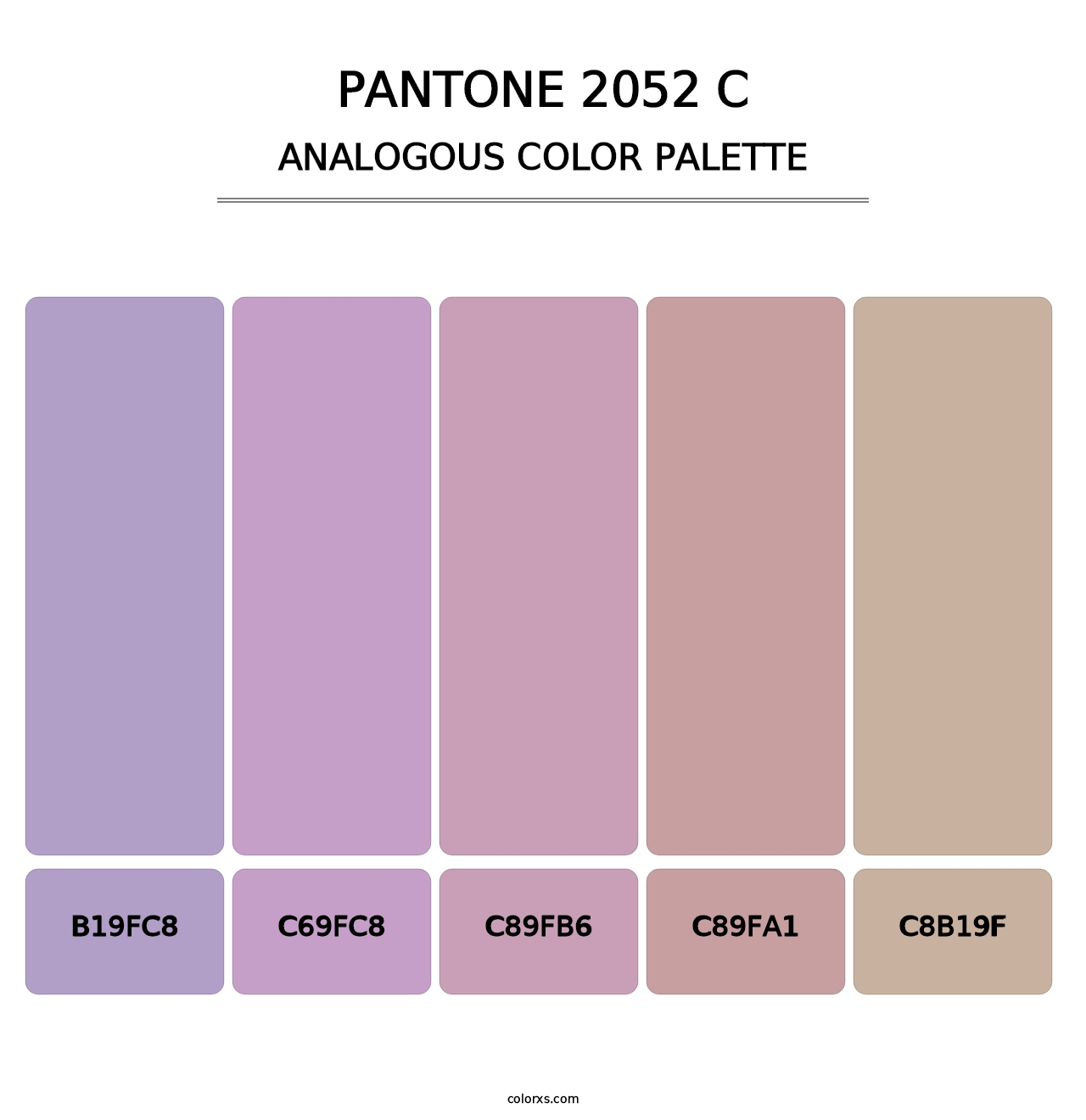 PANTONE 2052 C - Analogous Color Palette