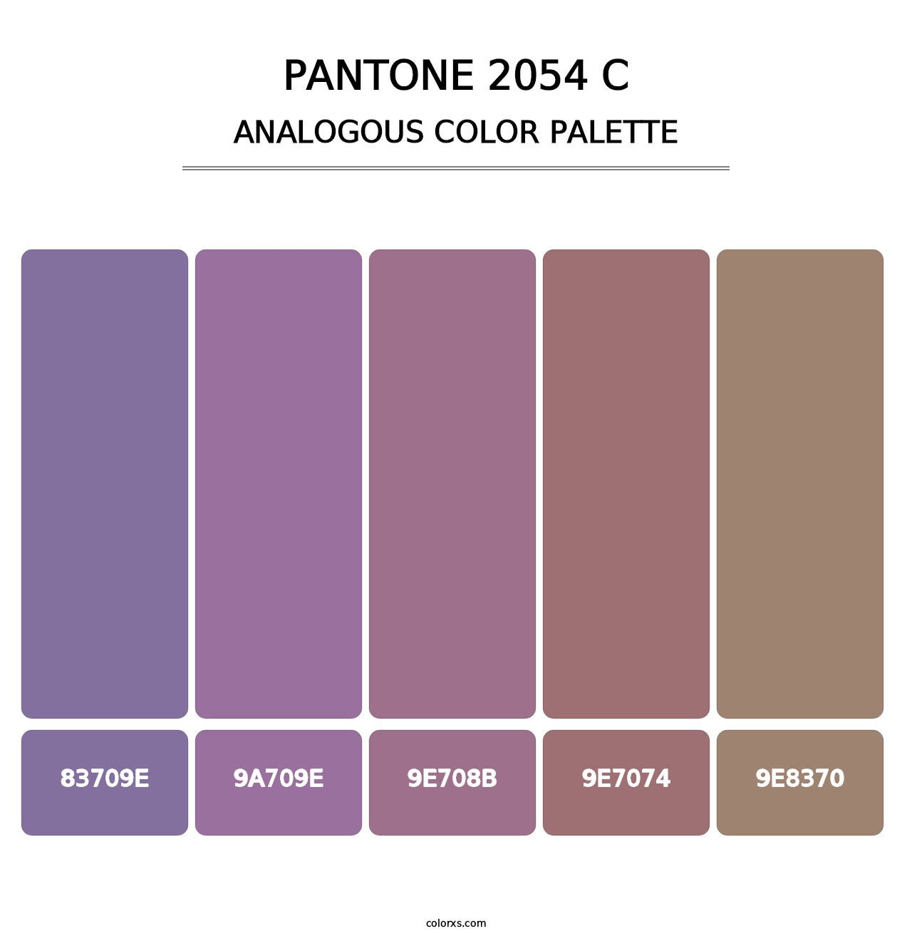 PANTONE 2054 C - Analogous Color Palette