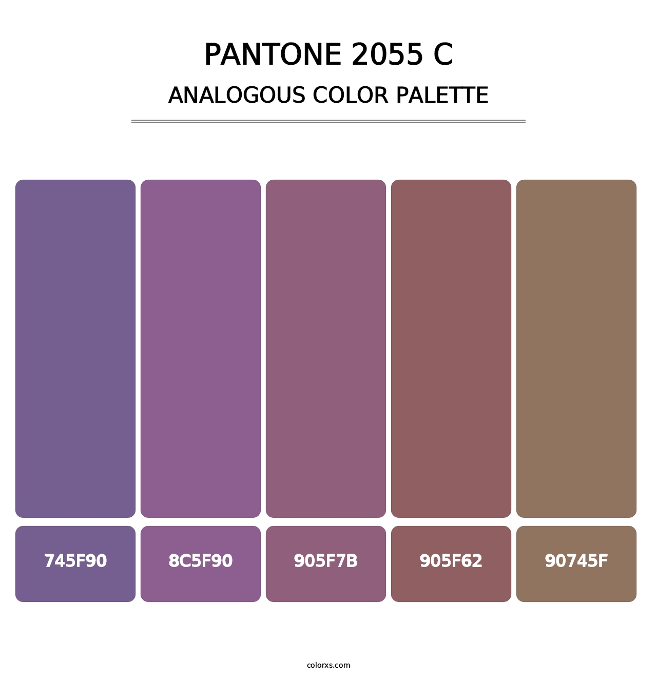 PANTONE 2055 C - Analogous Color Palette