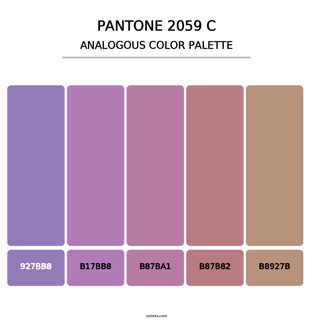 PANTONE 2059 C - Analogous Color Palette