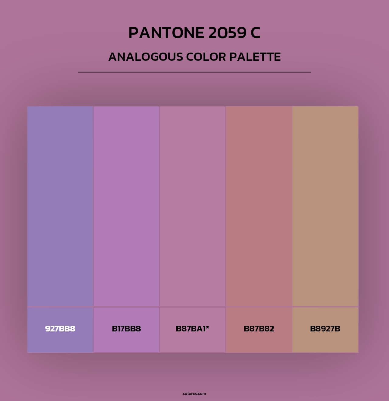 PANTONE 2059 C - Analogous Color Palette