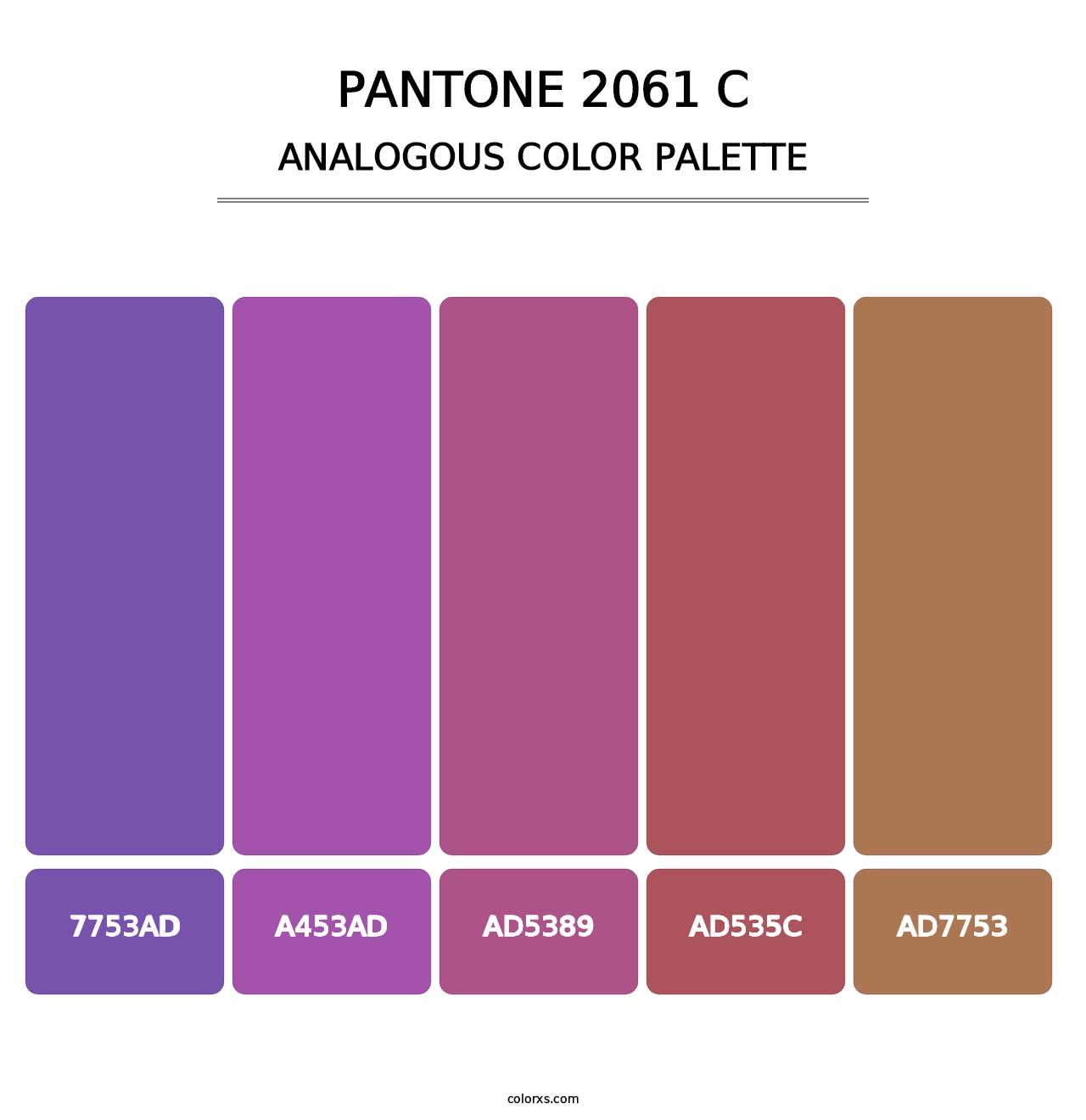 PANTONE 2061 C - Analogous Color Palette