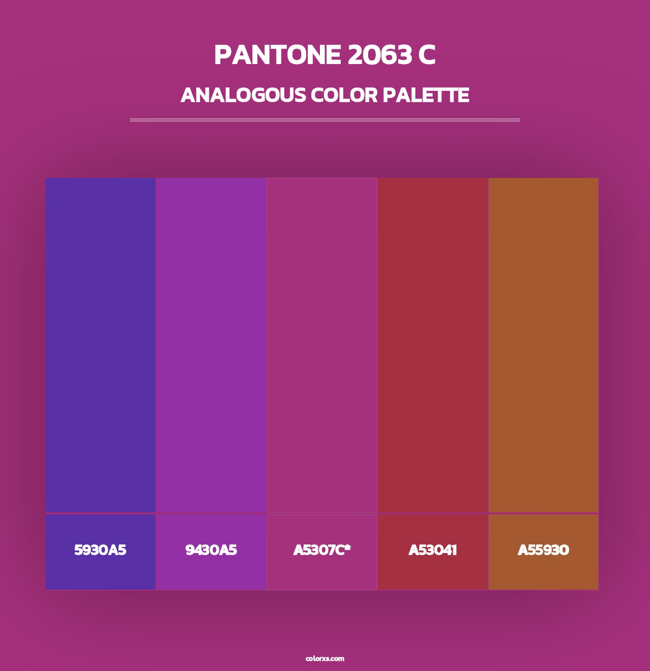 PANTONE 2063 C - Analogous Color Palette